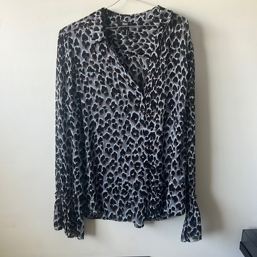 PAIGE Abriana Leopard Blouse